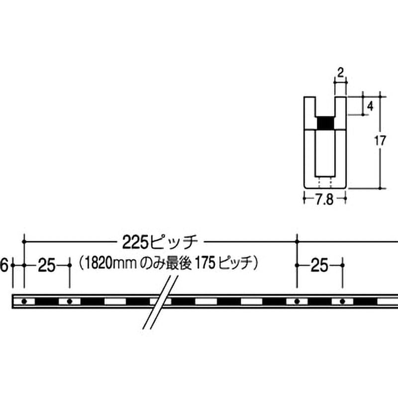 PSF-17 チャンネルペッカーサポート 1本 ROYAL(ロイヤル)[建築金物