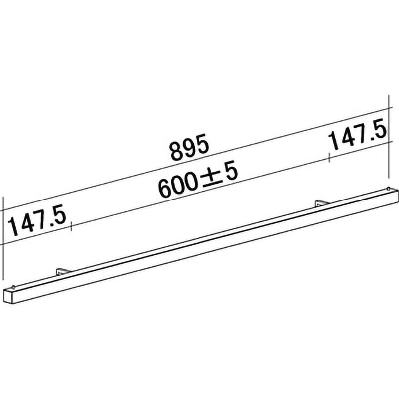 MU-B2222 ハングバー22/22 ROYAL(ロイヤル)[建築金物] 寸法895mm  MU-B2222