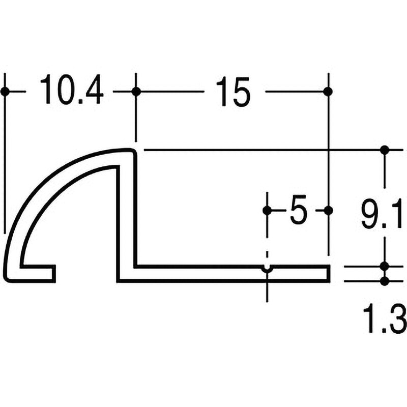 ER-9 ロールエッジ9 ROYAL(ロイヤル)[建築金物] 寸法2750mm  ER-9