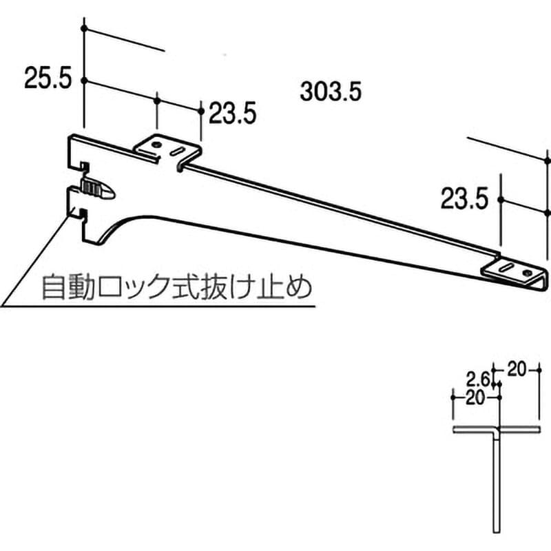 R-034W 木棚用ブラケット(Rタイプ) 1個 ROYAL(ロイヤル) 【通販サイト