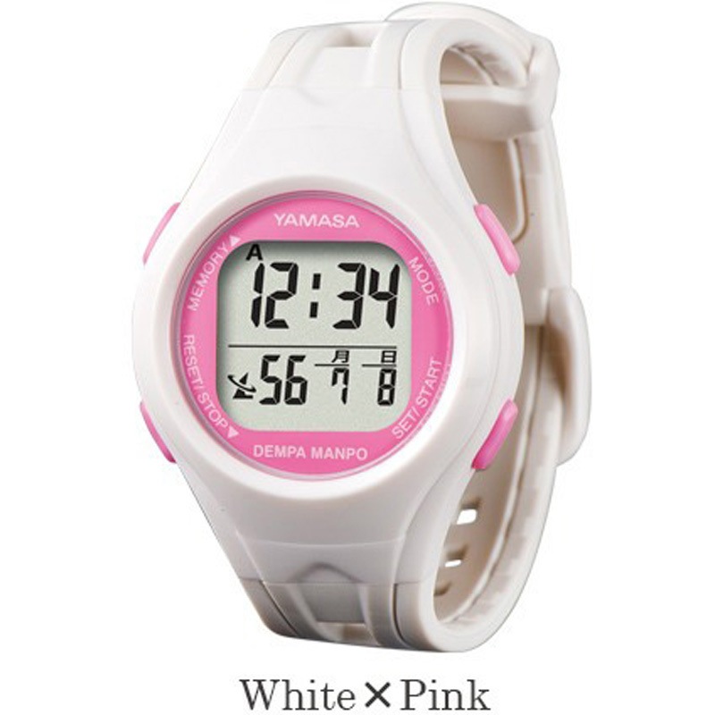 TM-460 DEMPA MANPO W/P ホワイト/ピンク 山佐時計計器 検出方式3D加速度センサー