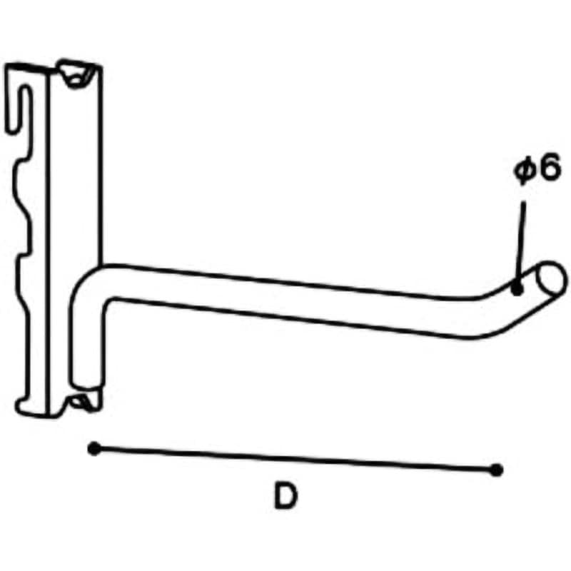 ディスプレイ用金属フック 約10cm 100本　磨き済み！ネットフック　店舗陳列 ラフィット用 フックL⁄フックJ ⁄フックO⁄フックV⁄ポール受け パーツ L字 引っ掛け