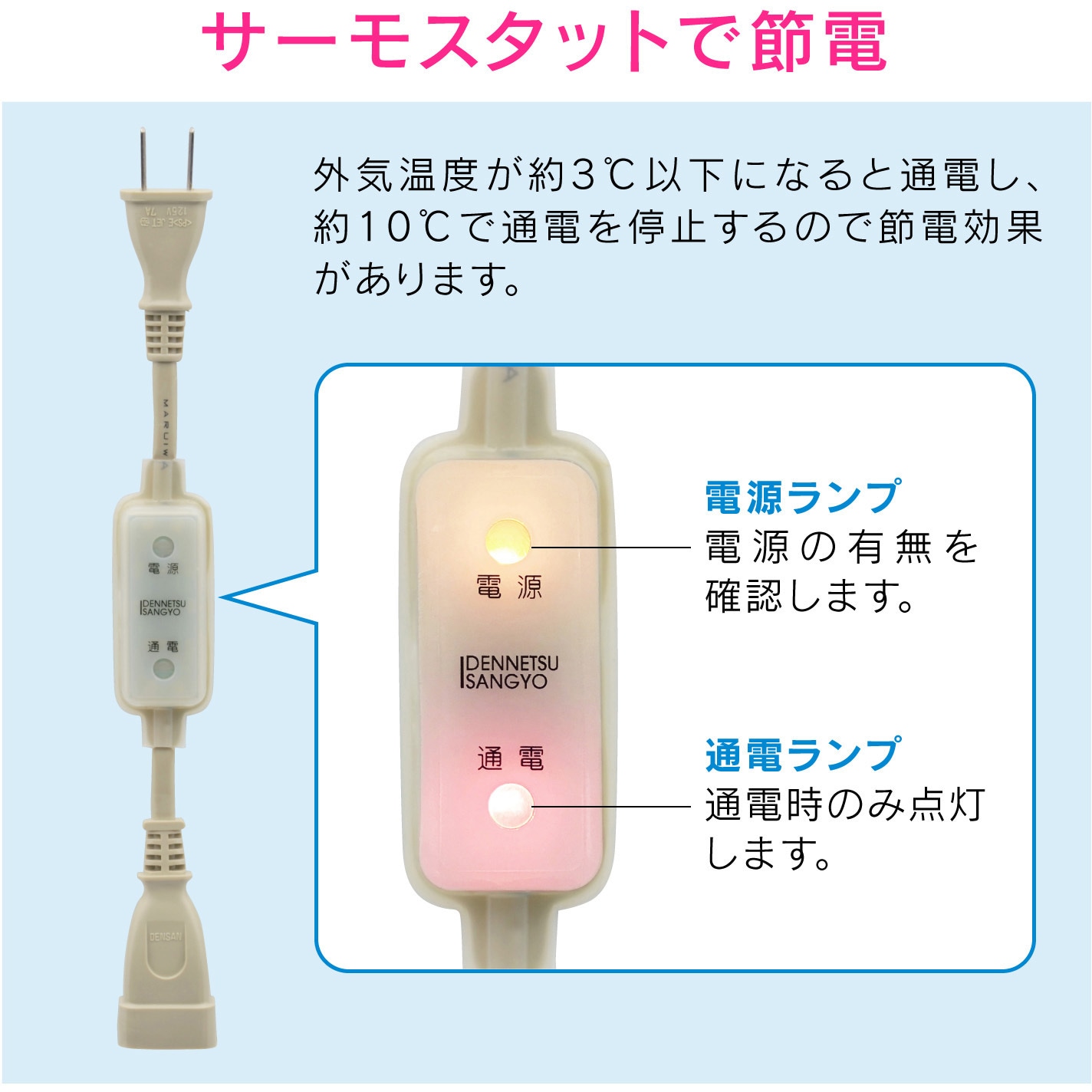 GA-KE005 これカモ 凍結防止ヒーター サーモスタットつき (水道管の凍結防止 金属管・樹脂管兼用) 1個 GAONA(ガオナ)  【通販モノタロウ】