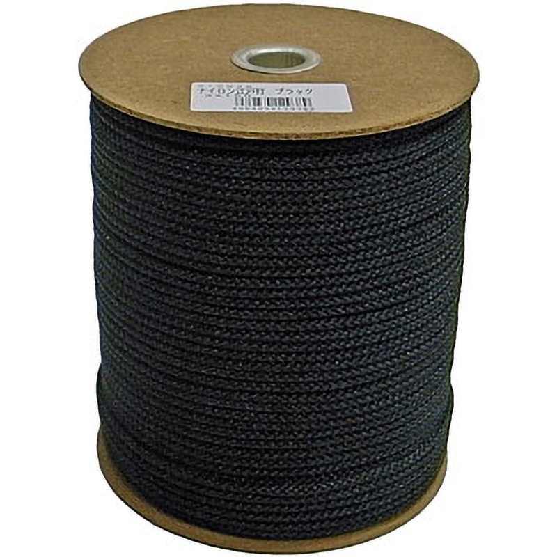 NRED3-BK ナイロン江戸打ちひも まつうら工業 種類8ツ打 ボビン巻 黒色 太さ3mm 1巻(150m) NRED3-BK