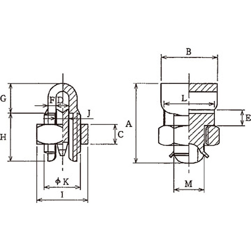 22号 ボルトガタコネクター 1個 三英社製作所 【通販モノタロウ】
