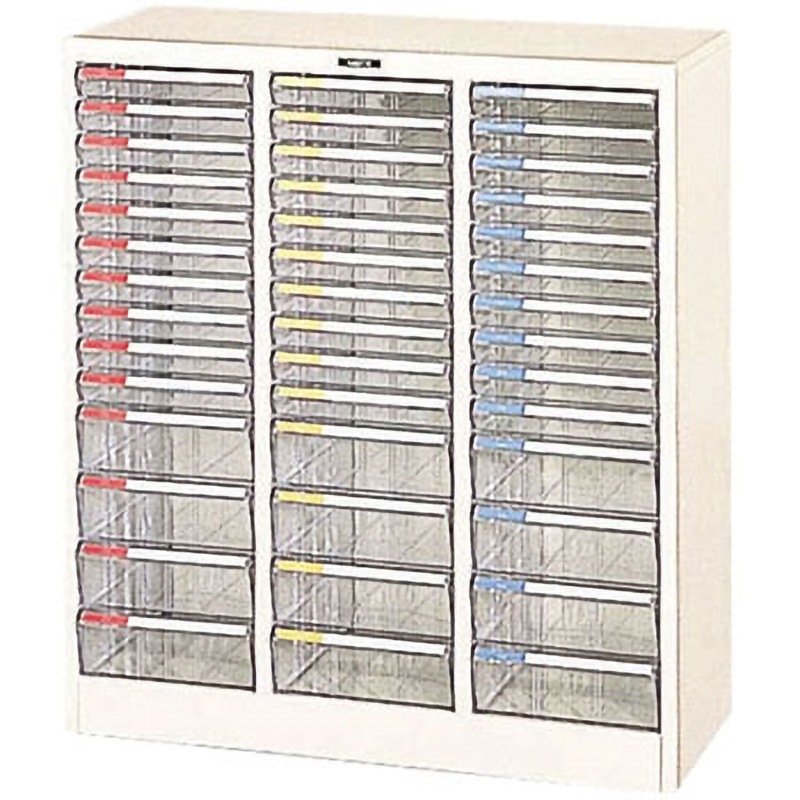 A4-42P フロアーケース A4 ナカバヤシ 浅10・深4段×3 本体幅796mm奥行341mm高さ880mm  A4-42P