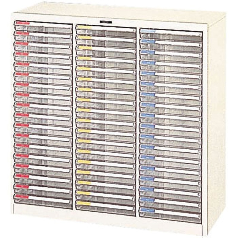 B4-54P フロアーケース B4 ナカバヤシ 浅18段×3 本体幅880mm奥行411mm高さ880mm  B4-54P