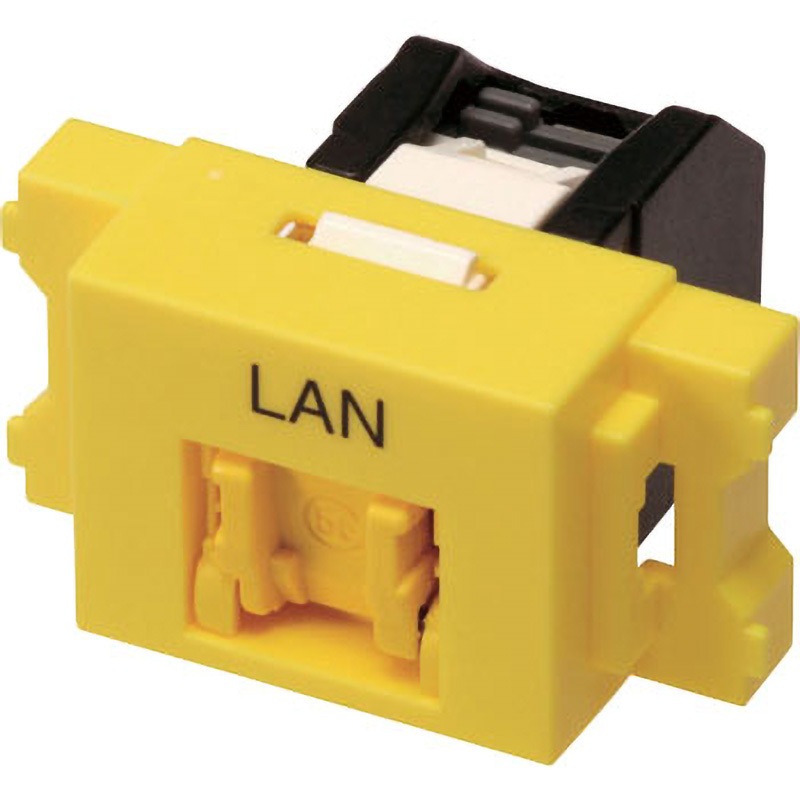 VOL-50CBZL-YEL RJ45モジュラージャック+JISプレート用アダプタ VOL-50CBZL-YEL RJ45モジュラージャック+JISプレート用アダプタ
