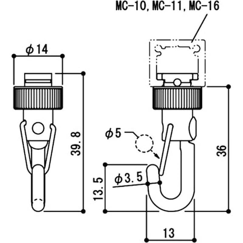 52955XXX レールアタッチメント 荒川技研工業 適合径ワイヤー/0.6～1.5mm 52955XXX - 【通販モノタロウ】