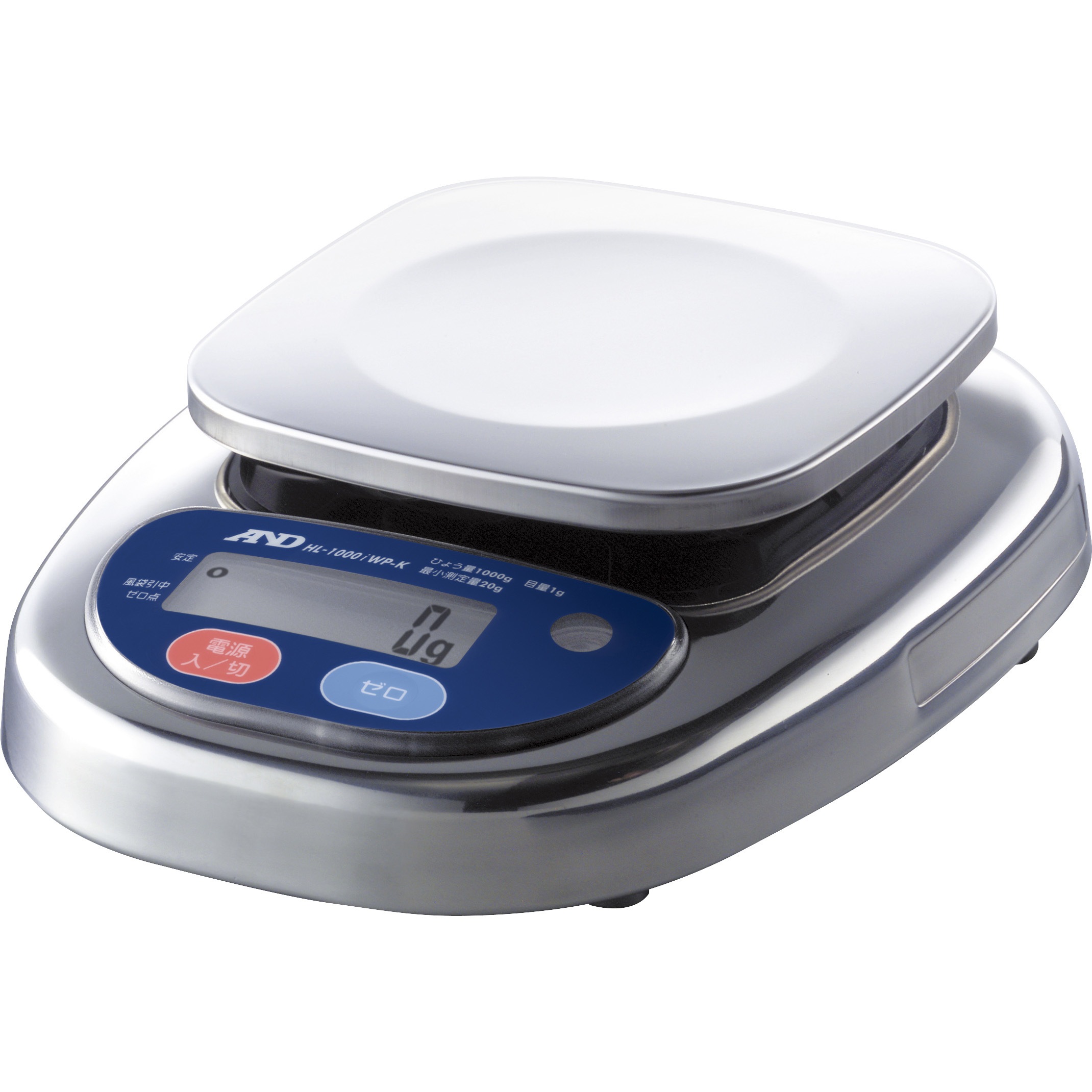 HL1000iWP-K-A4-00A00 (使用地域:4地域/一般校正書類付) 検定付きはかり 防塵・防水コンパクトスケール HL-iWP-Kシリーズ A&D ひょう量1000g