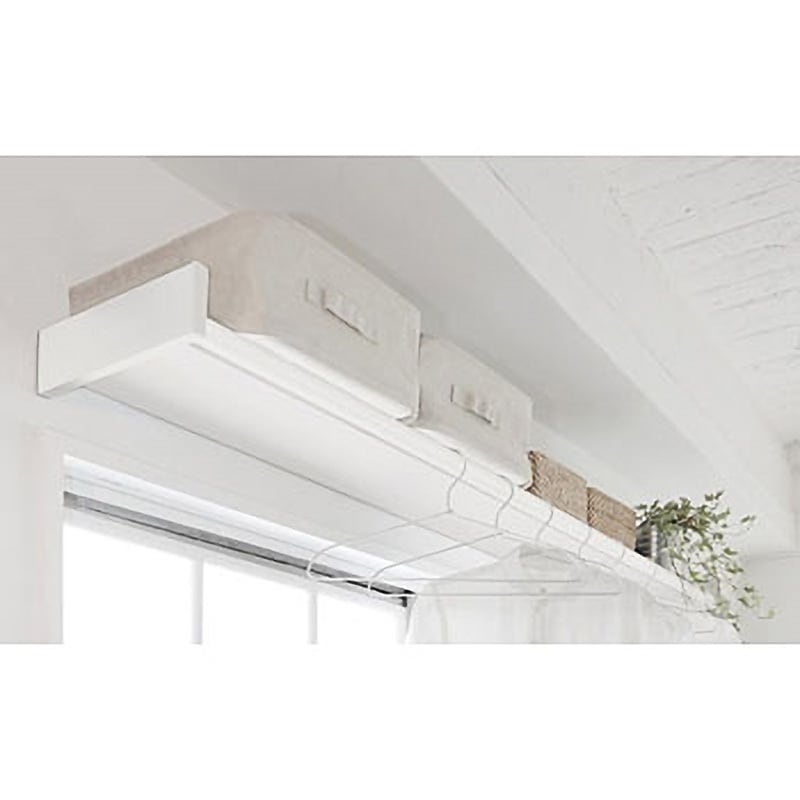 W1650 室内物干シェルフ Wally(ウォーリー) 森田アルミ工業 ミルクホワイト色  1個 W1650