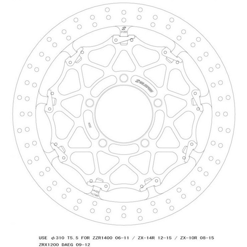 GSBDF0004L F)ZX-10R 08-15/ZX-14R 12-20/ZX-6R 19(2BL-ZX636G) 1枚