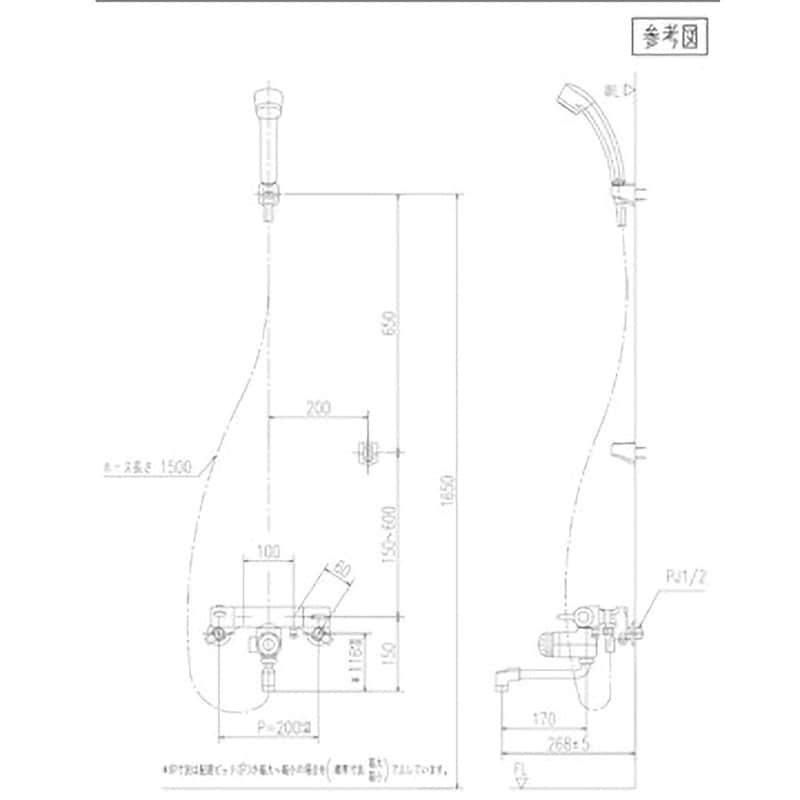 RBF-107N サーモスタットシャワーバス水栓 定量止水付 1個 INAX RBF-107N サーモスタットシャワーバス水栓 定量止水付 1個 INAX