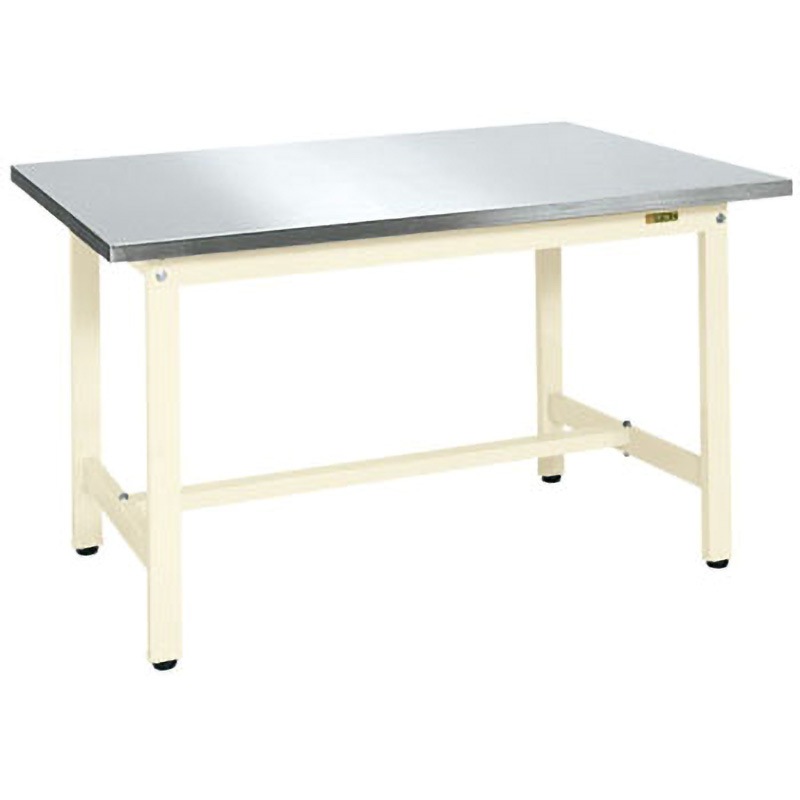 KS-127HCSU4I 軽量作業台KSタイプ(ステンレスカブセ天板仕様) サカエ 荷重350kg シルバー 対応 アイボリー 間口1200mm奥行750mm高さ740mm  KS-127HCSU4I