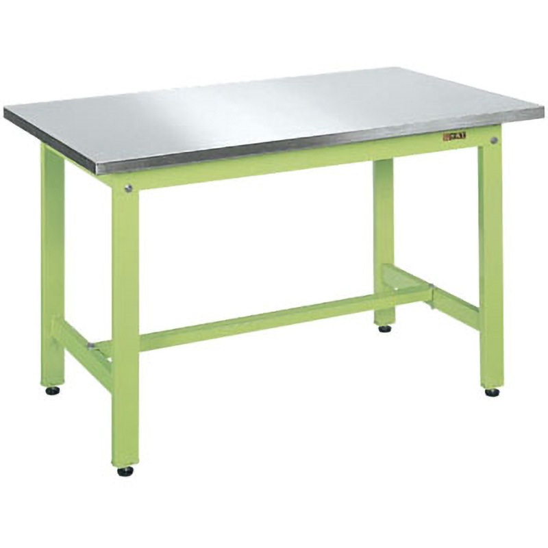 KK-187SU4N 軽量作業台(KK/耐荷重400kg/ステンレス天板/H740/固定式) サカエ シルバー 対応 SUS430製天板 サカエグリーン 間口1800mm奥行750mm  KK-187SU4N 44,187円