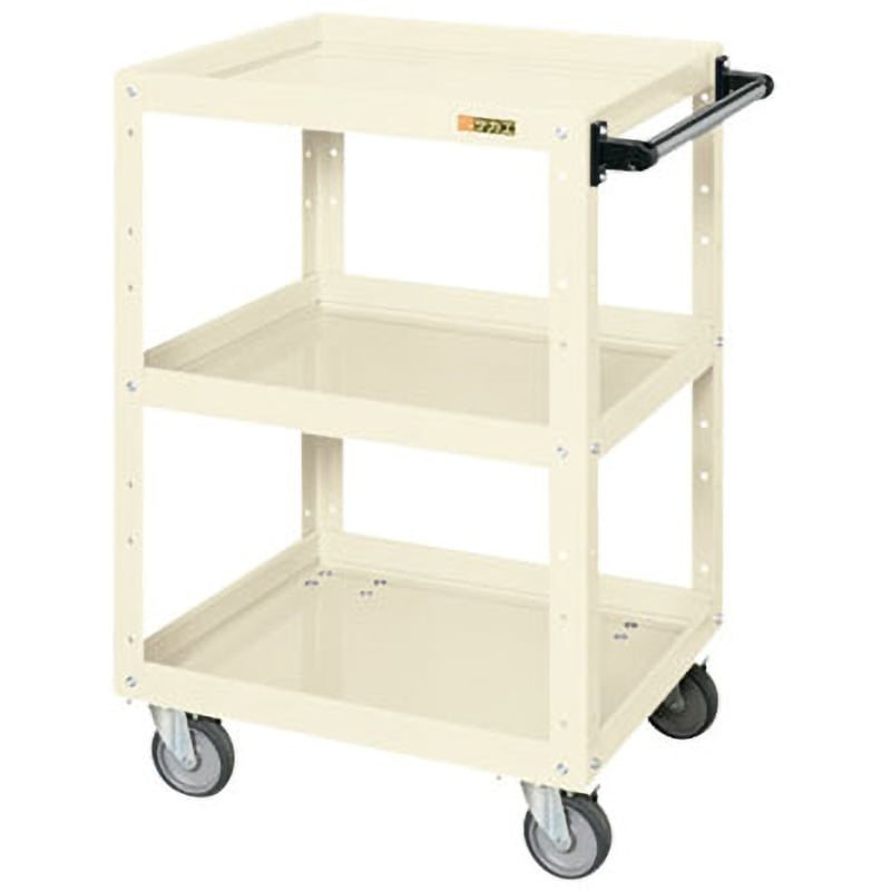 CSWA-608EJI ニューCSスーパーワゴン(CSLAタイプ/エラストマー車) サカエ アイボリー色 自在×4キャスター   CSWA-608EJI