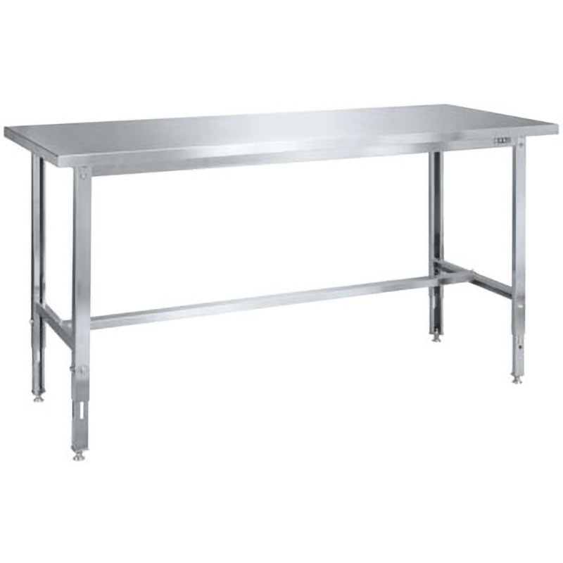SUT4-187HCLC ステンレス高さ調整作業台(ステンレスカブセ天板) サカエ 荷重150kg 対応 間口1800mm奥行750mm  SUT4-187HCLC 60,390円