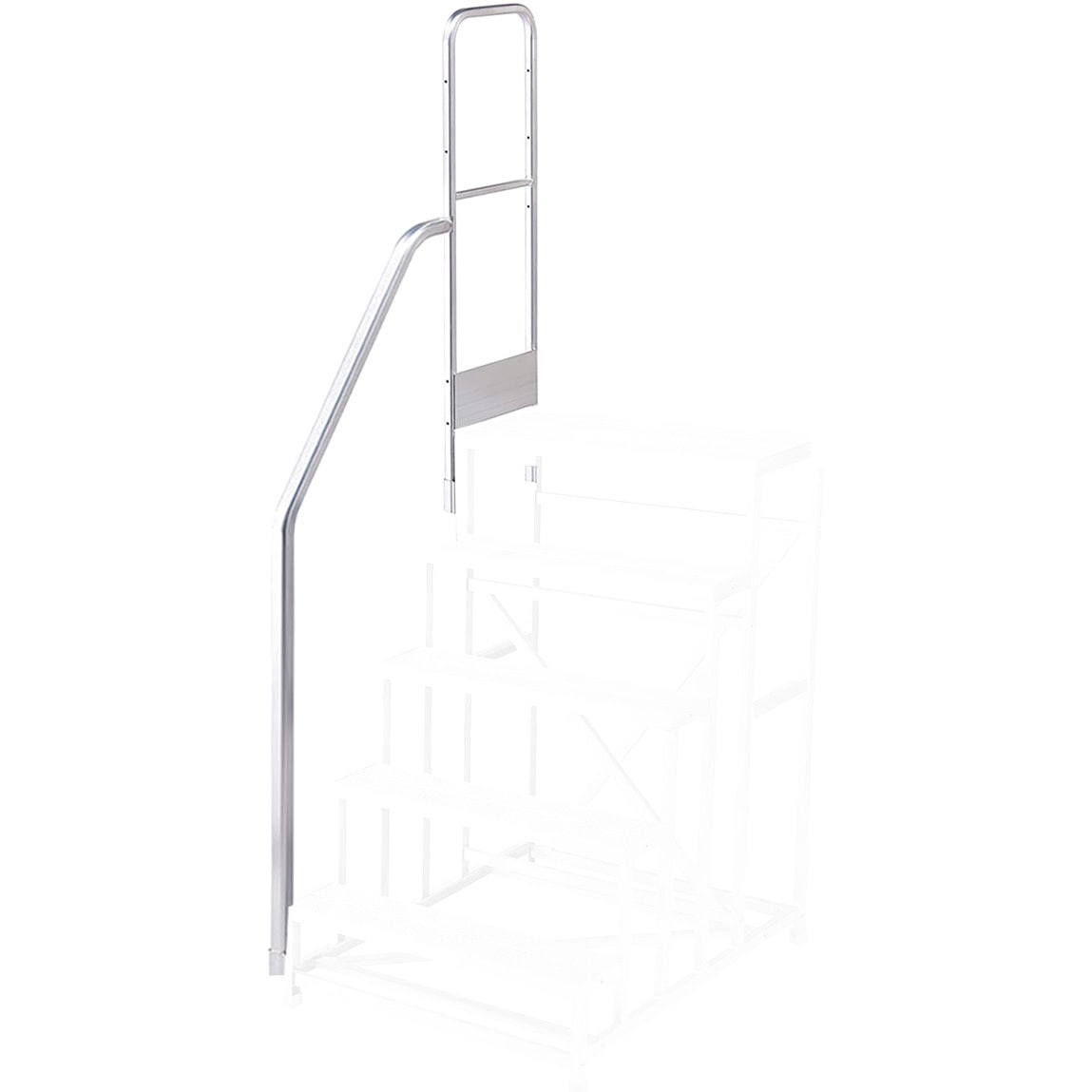 ライトステップ用片側手摺 長谷川工業 ハシゴ・脚立・踏み台・足場台用