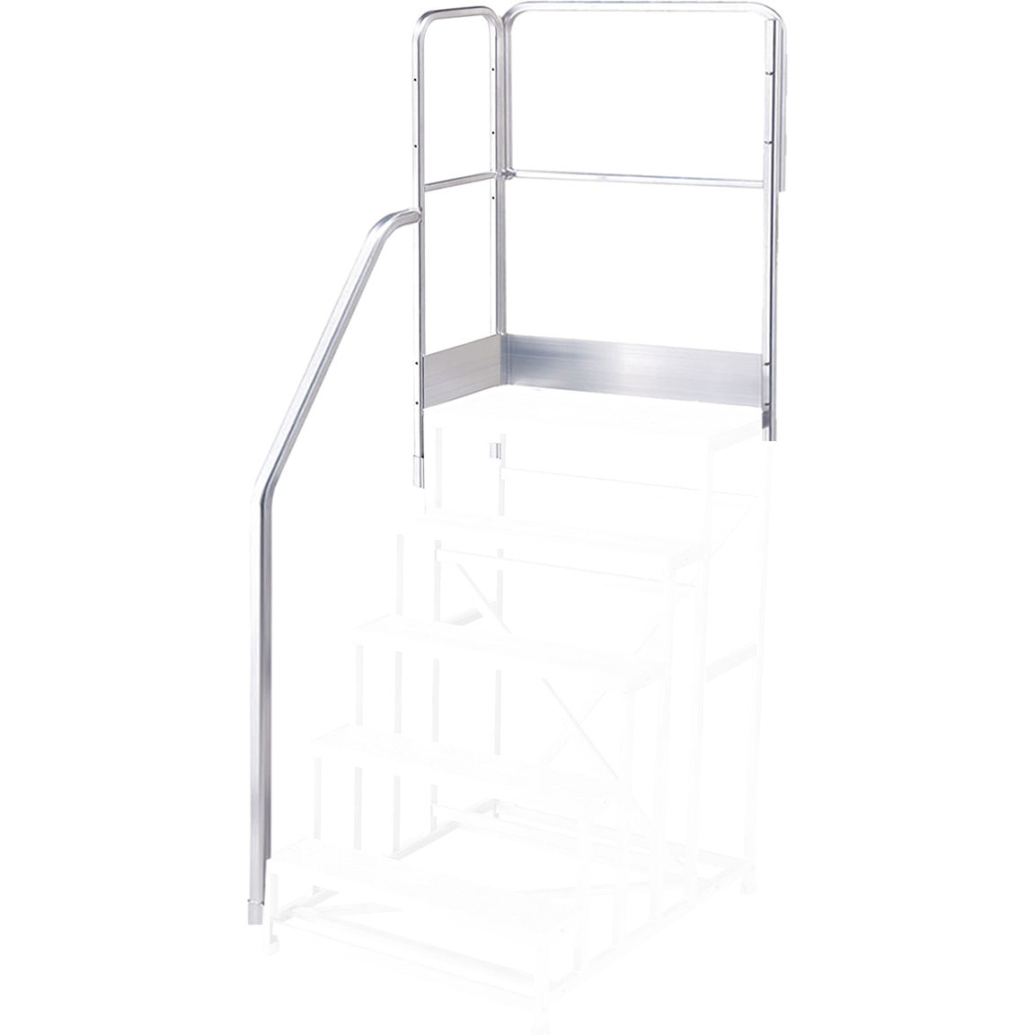 ライトステップ用片側開口手摺 長谷川工業 ハシゴ・脚立・踏み台・足場