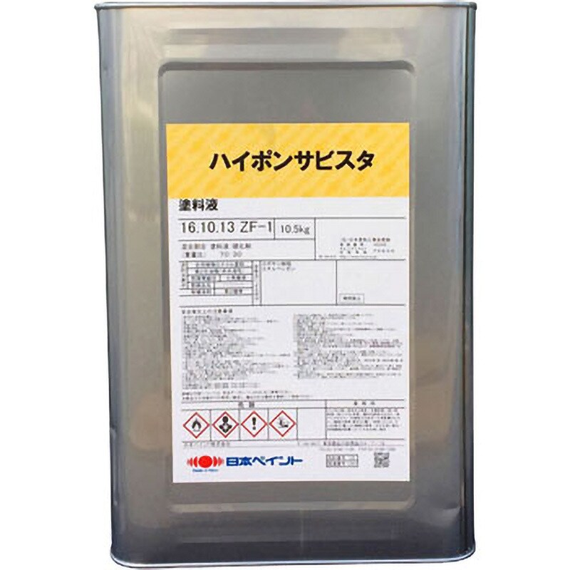 3011764 ハイポンサビスタ 日本ペイント 鉄部 油性 乳白色クリヤー 塗料液タイプ 1缶(10.5kg) - 【通販モノタロウ】