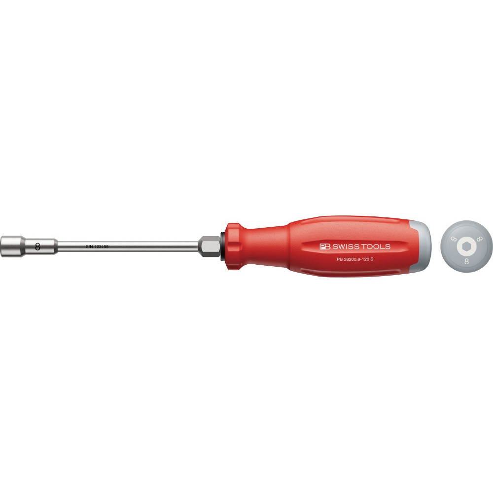 38200.8-120S 六角ナットドライバー (SwissGrip Evo) PB SWISS TOOLS