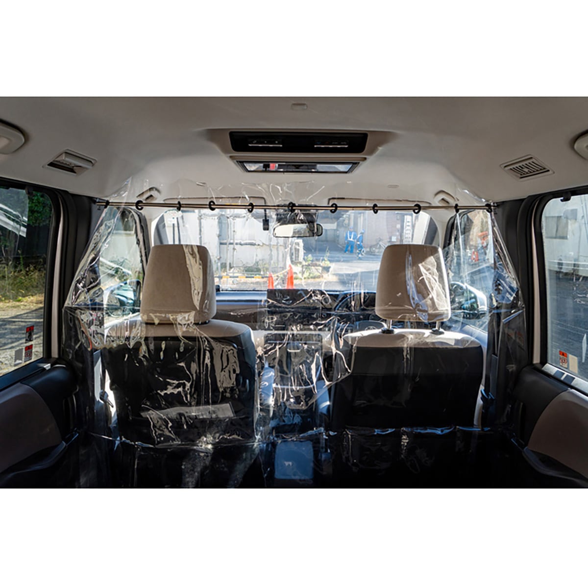 MF-56 車内クリアカーテン 90cm×125 2枚組 向島自動車用品製作所 1セット(2枚) MF-56