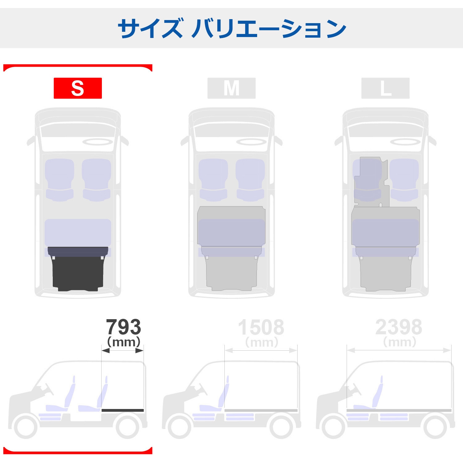 JJ-NVNE1-GR-233 N-VAN e: フロアパネル Sサイズ プロダックス グレー