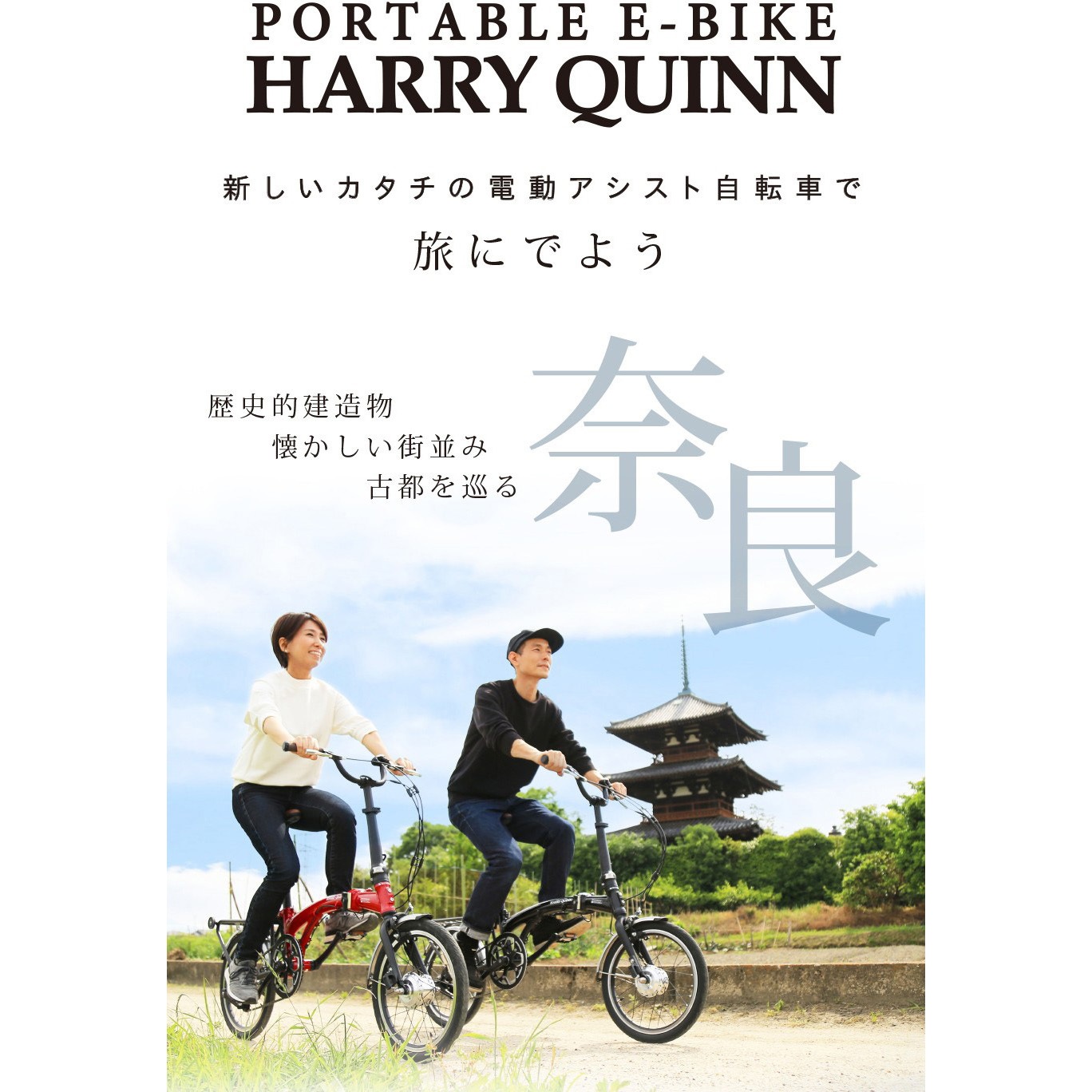 AL-FDB160E-BK Harry Quinn PORTABLE E-BIKE(AL-FDB160E) GIC[自転車 