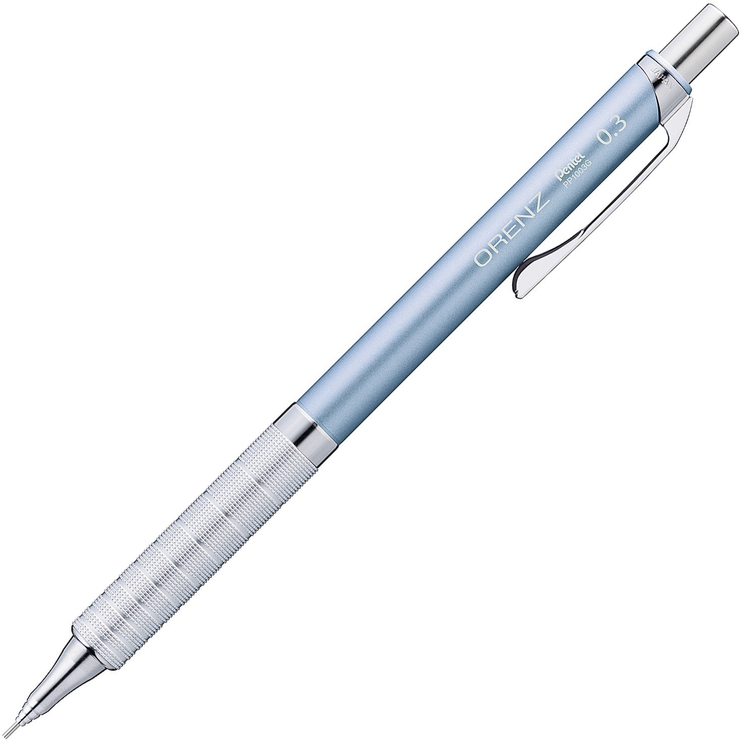 XPP1003G2-RS シャープペンシルオレンズ メタルグリップ0.3 ぺんてる