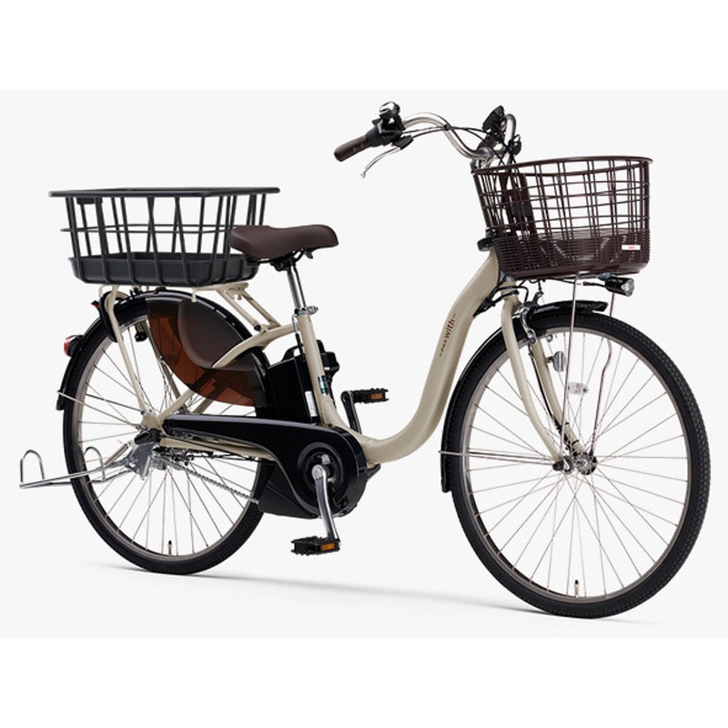 25PA26W-BE-Q5KOGG214270 ヤマハ電動自転車25年モデル PAS With 後ろカゴQ5K-OGG-214-270装着品 YAMAHA(ヤマハ) 内装3段変速