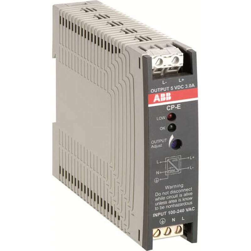 CP-E 24/0.75 power supply from the CP-D range ABB 出力電圧(V):24 DC/0.75A 18W 入力電圧(V):100-240 AC