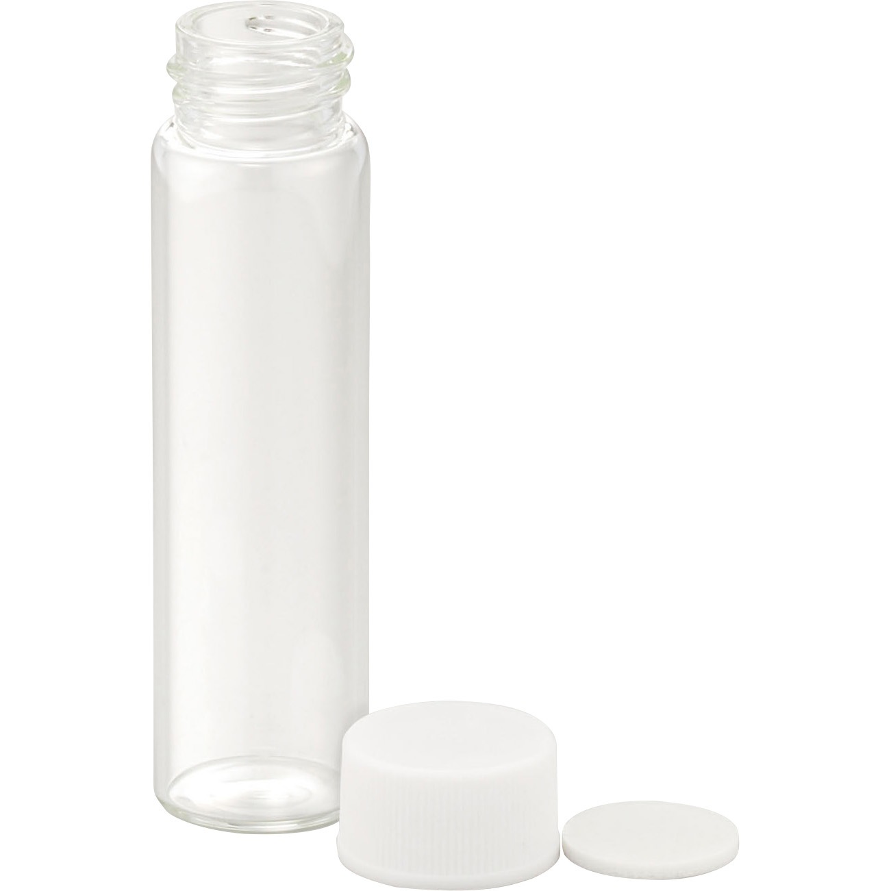 250508 ねじ口管瓶 白 SV-15 50本入 NEG(日電理化硝子) 透明 PP白キャップ付き
