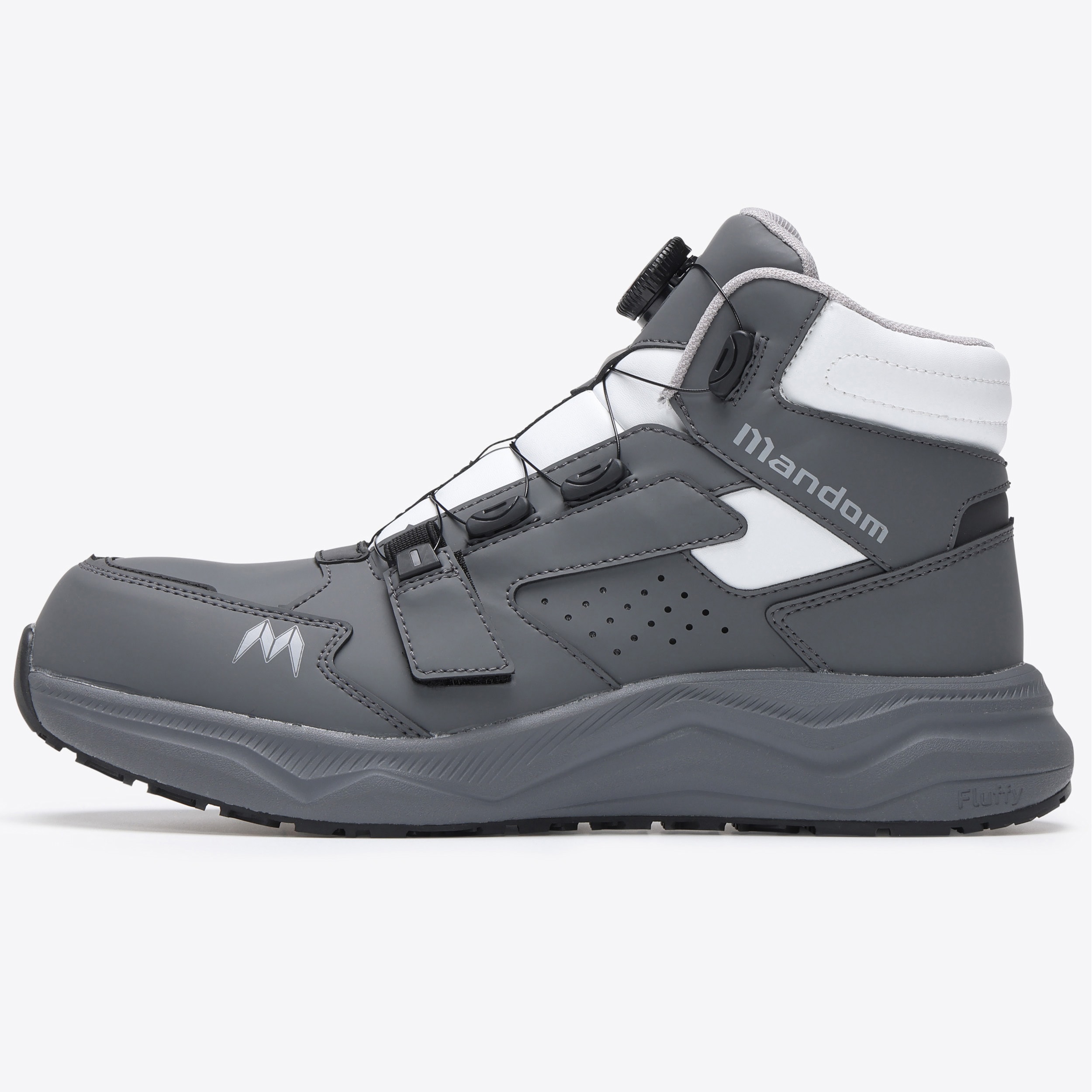 969 マンダムDIAL EZ#969 マンダム 作業靴 合成皮革 グレー色 サイズ