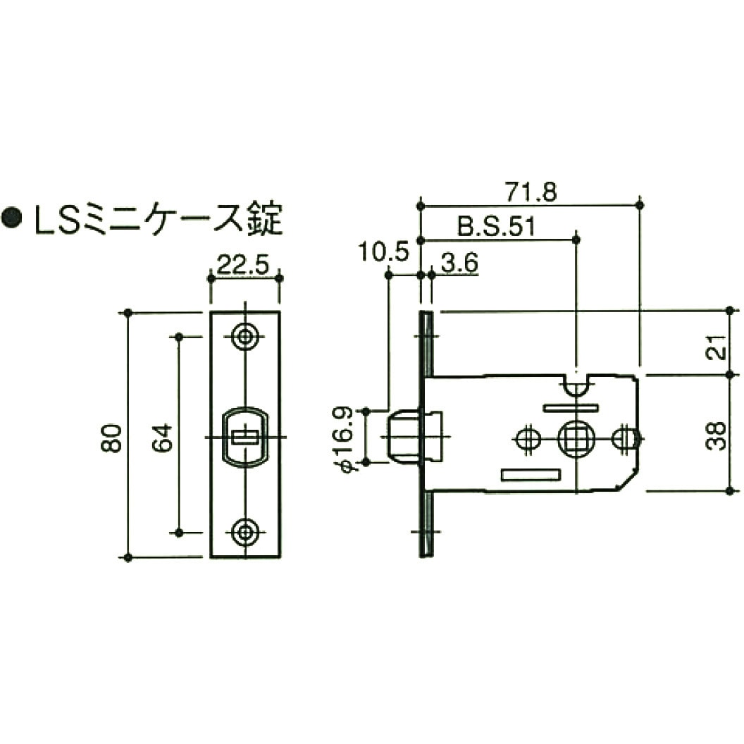 KLS32-4KM-MS Kレバーミニケース丸座表示錠 GIKEN(川口技研) バック