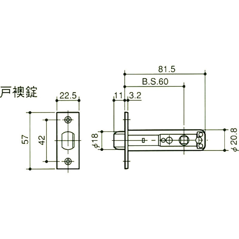K43-L2KM-MS Kレバー丸座戸襖錠 GIKEN(川口技研) 屋内用 【通販