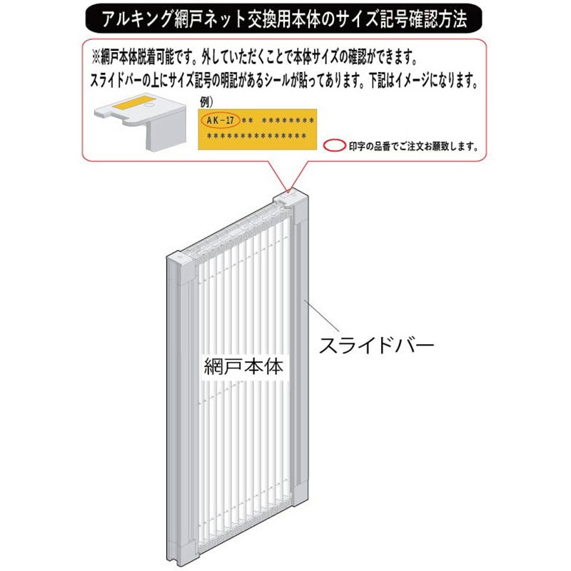 AK-18-NET アルキング網戸 交換用ネット本体のみ 1台 川口技研(GIKEN) 【通販モノタロウ】