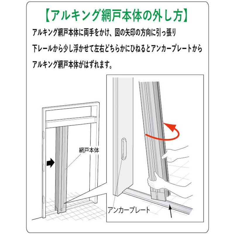 AK-21-NET アルキング網戸 交換用ネット本体のみ 1台 川口技研(GIKEN) 【通販モノタロウ】