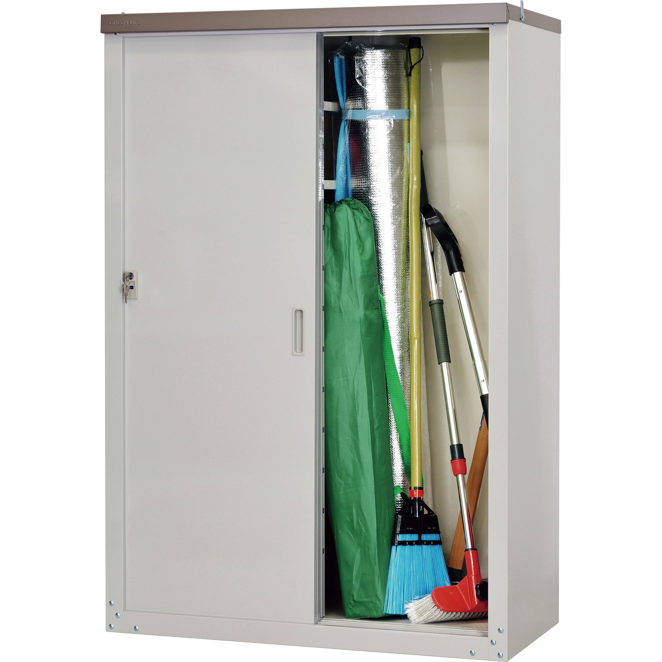 HS-132HT 家庭用収納庫 ハーフ棚板仕様 グリーンライフ 間口