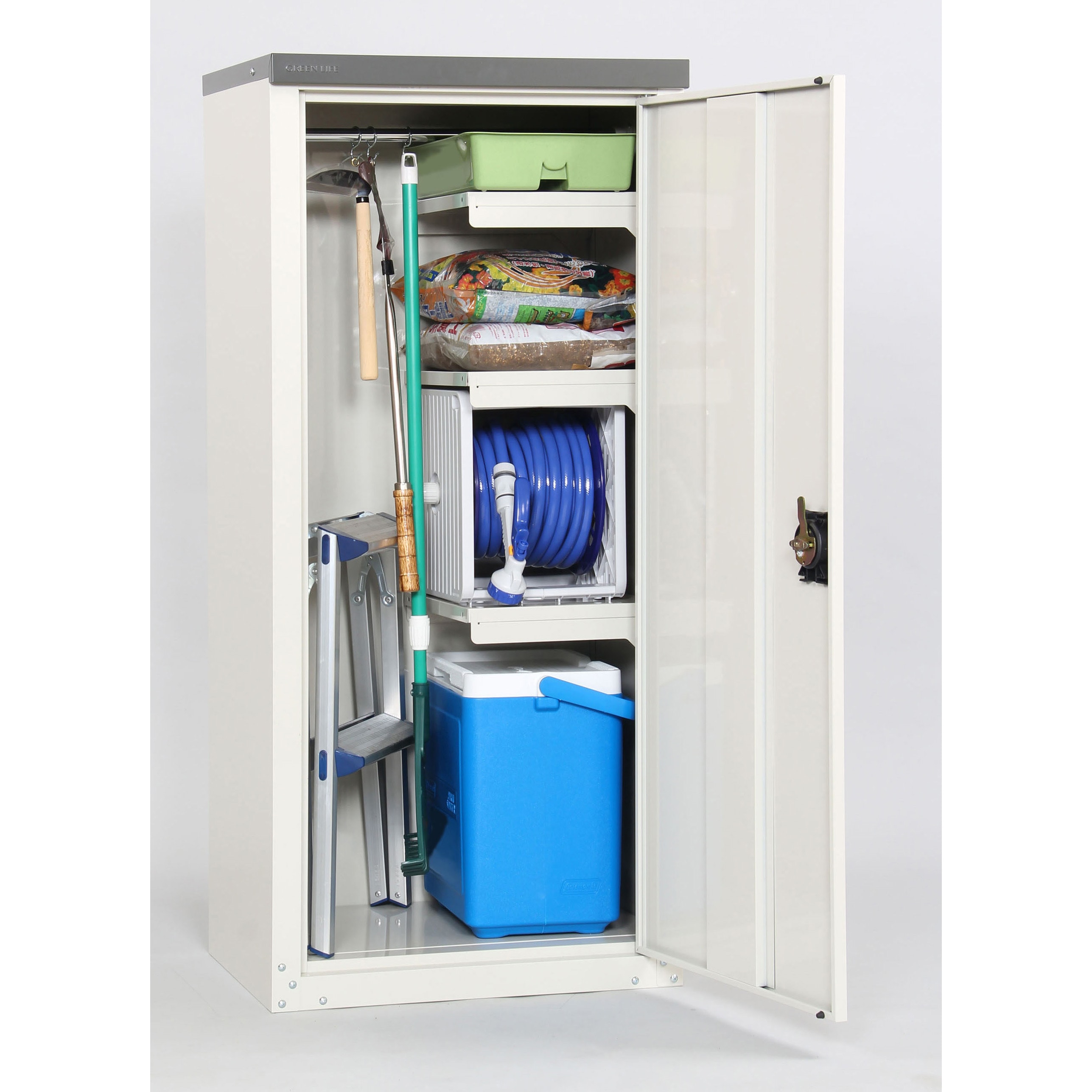 グリーンライフ両扉式家庭用収納庫　ハーフ棚板セット1枚入り×3点 グリーンライフ両扉式家庭用収納庫 ハーフ棚板セット1枚入り×3点