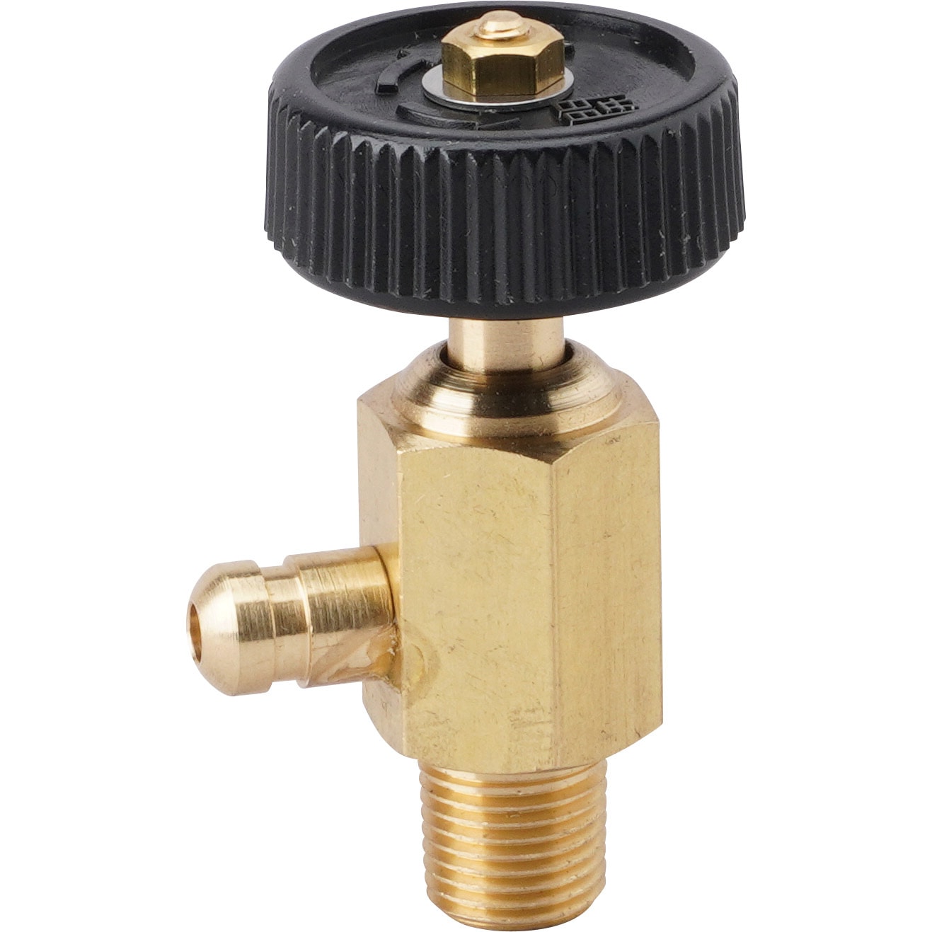 AMF-1/8X7 黄銅製管継手 ニードル式ミニチュアバルブ AMF エアー抜き