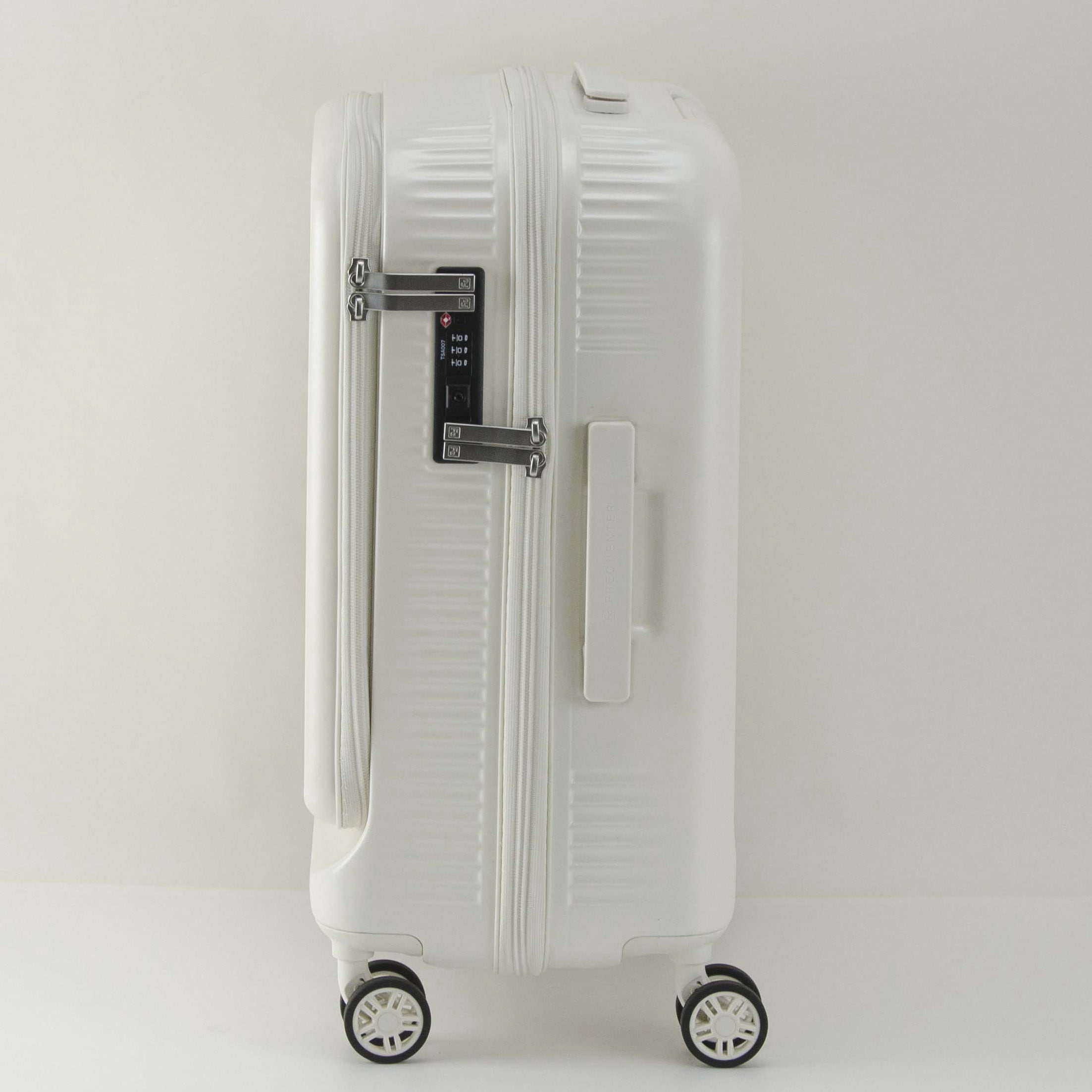 52 訳あり 着脱式タイヤ オールアルミ製 スーツケース ジオメ柄 ガンメタ