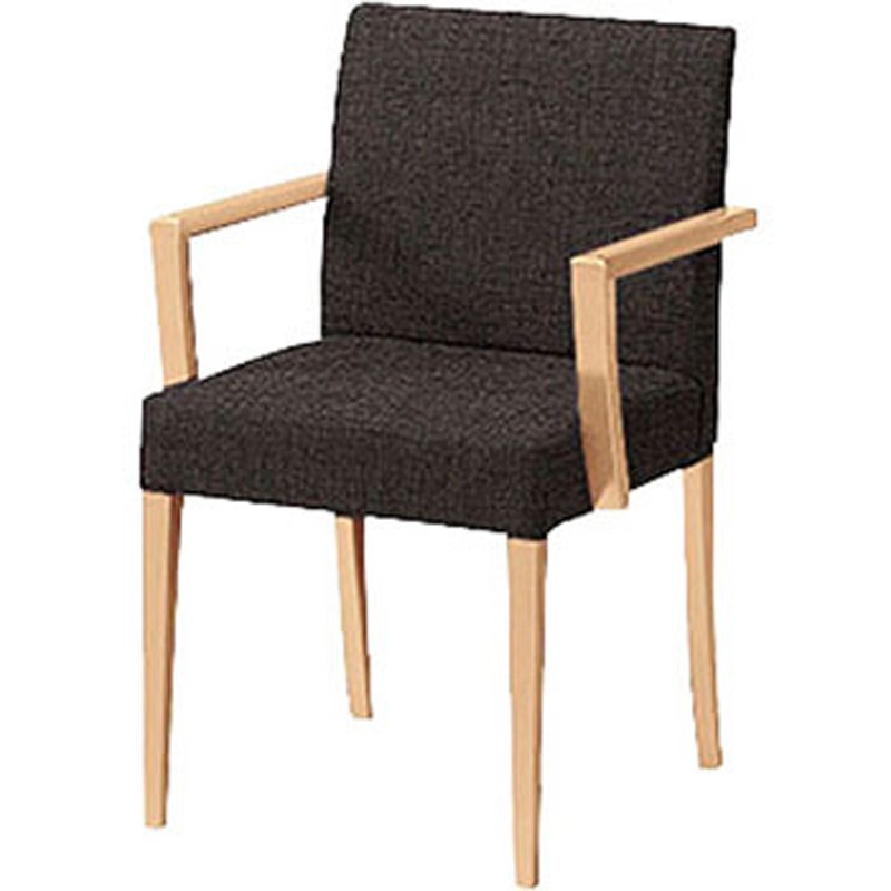 E391F-M7-BK ミーティングチェアー(肘付) E390型 ナイキ 布張り ブラック色 高さ815mm幅530mm奥行530mm  E391F-M7-BK