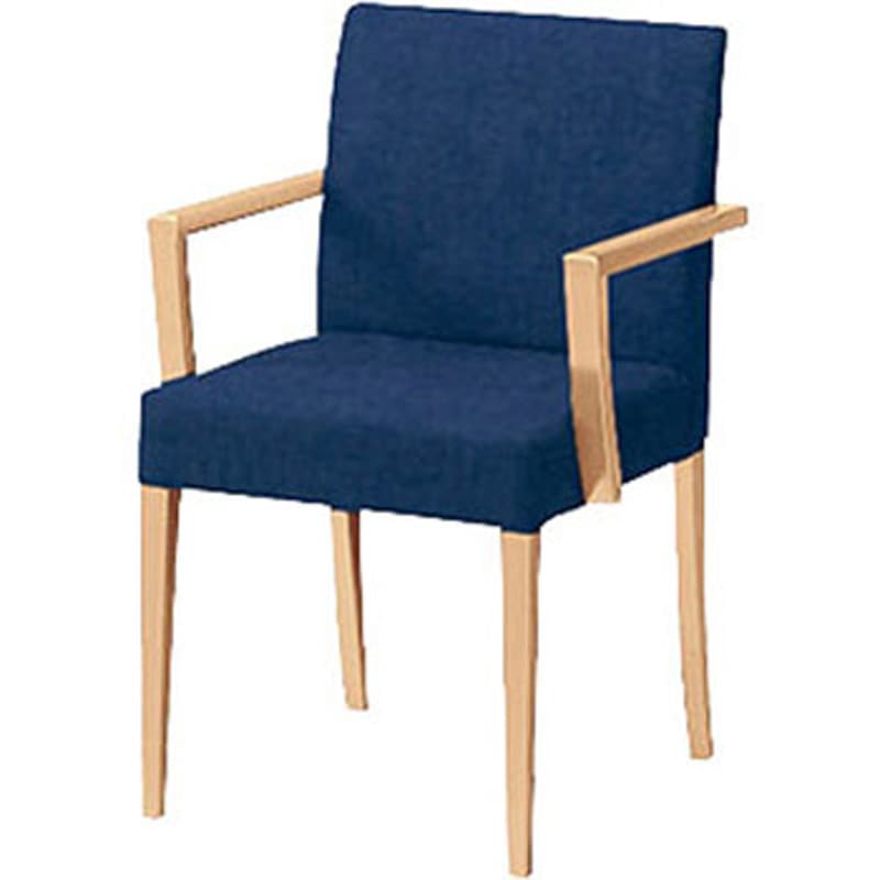 E391-M7-DBL ミーティングチェアー(肘付) E390型 ナイキ ビニールレザー ダークブルー色 高さ815mm幅530mm奥行530mm  E391-M7-DBL