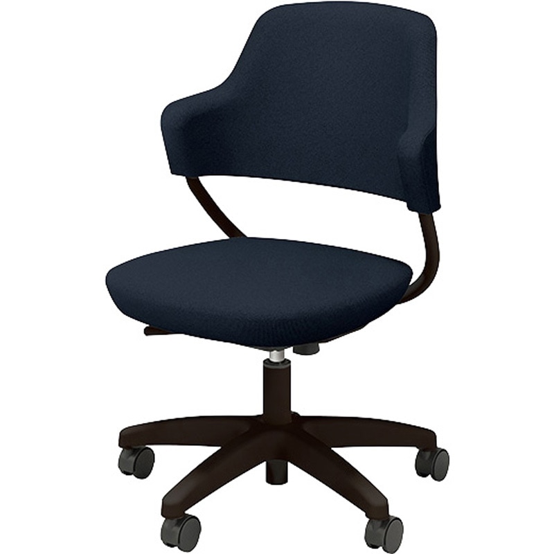 HPE511F-B-PMBK ラウンジワークチェアー ナイキ 5本脚キャスター付 張地:布 肘掛有 ミックスブラック色  HPE511F-B-PMBK