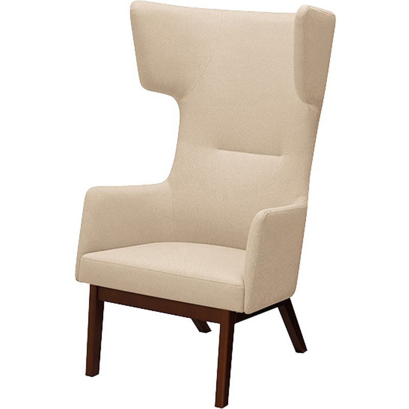 RC70F-LBE ソロワークチェアー RC70型 ナイキ ライトベージュ色 木製 布張り 高さ1175mm幅655mm奥行740mm