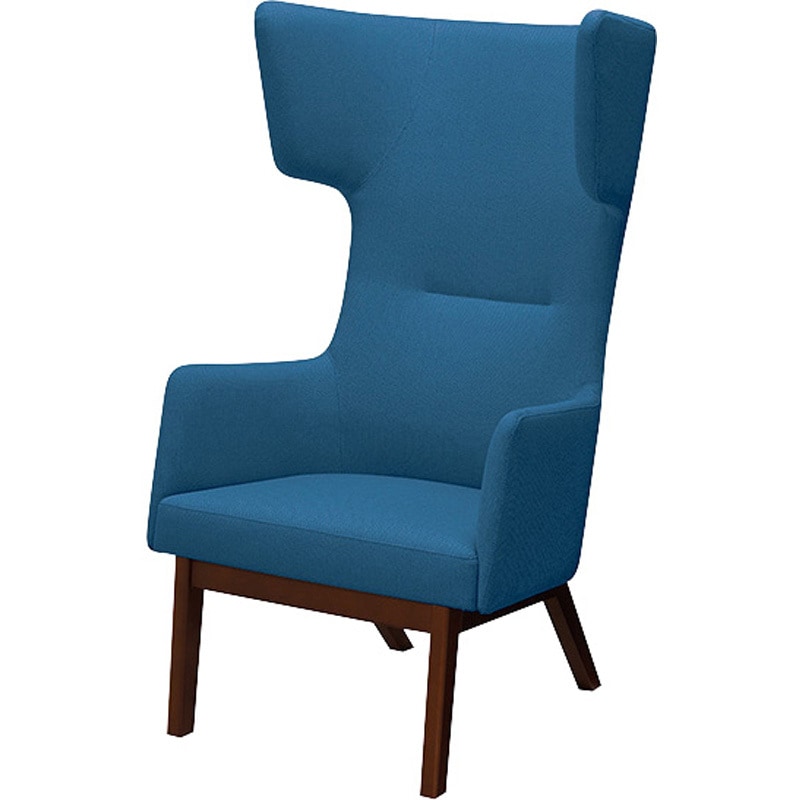 RC70F-TS ソロワークチェアー RC70型 ナイキ ターコイズ色 木製 布張り 高さ1175mm幅655mm奥行740mm