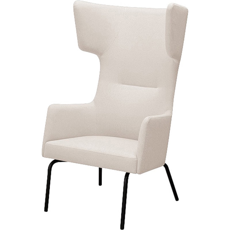 RC71F-OWH ソロワークチェアー RC70型 ナイキ オフホワイト色 ブラック 布張り 高さ1175mm幅655mm奥行740mm  RC71F-OWH