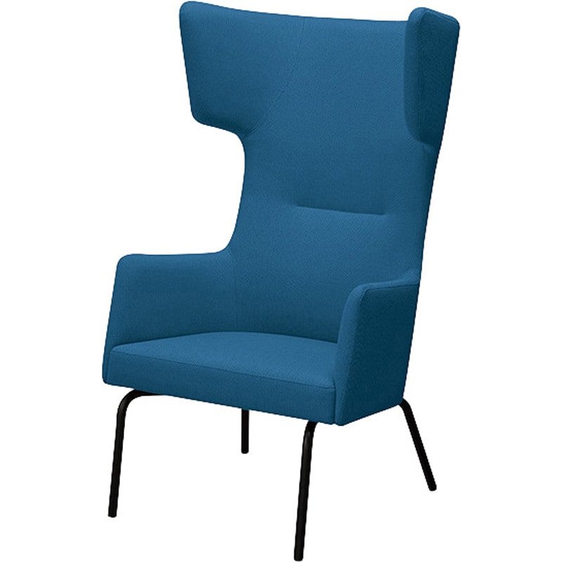 RC71F-TS ソロワークチェアー RC70型 ナイキ ターコイズ色 ブラック 布張り 高さ1175mm幅655mm奥行740mm  RC71F-TS 109,890円