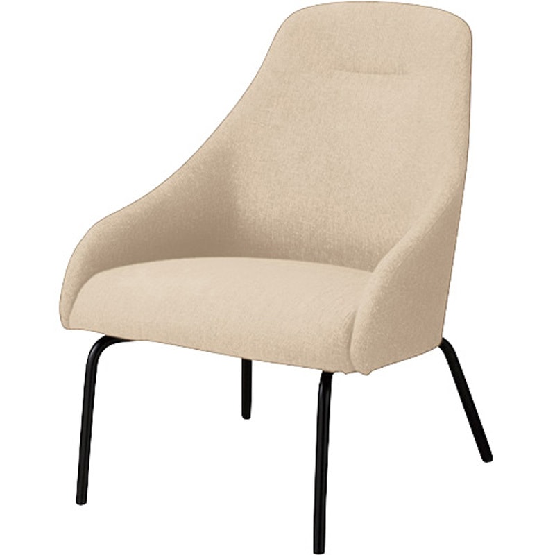 RC81F-LBE ラウンジワークチェアー ナイキ ブラック ライトベージュ 布張り   RC81F-LBE