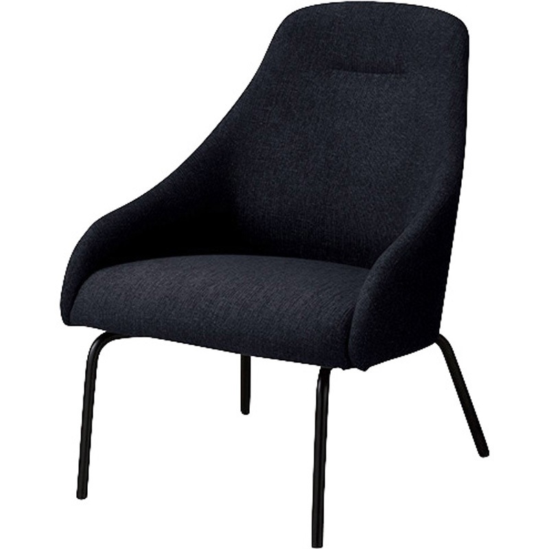 RC81F-BK ラウンジワークチェアー ナイキ ブラック 布張り   RC81F-BK